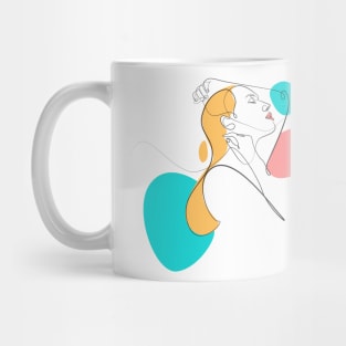 Women Pose in Lineart Mug